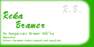 reka bramer business card